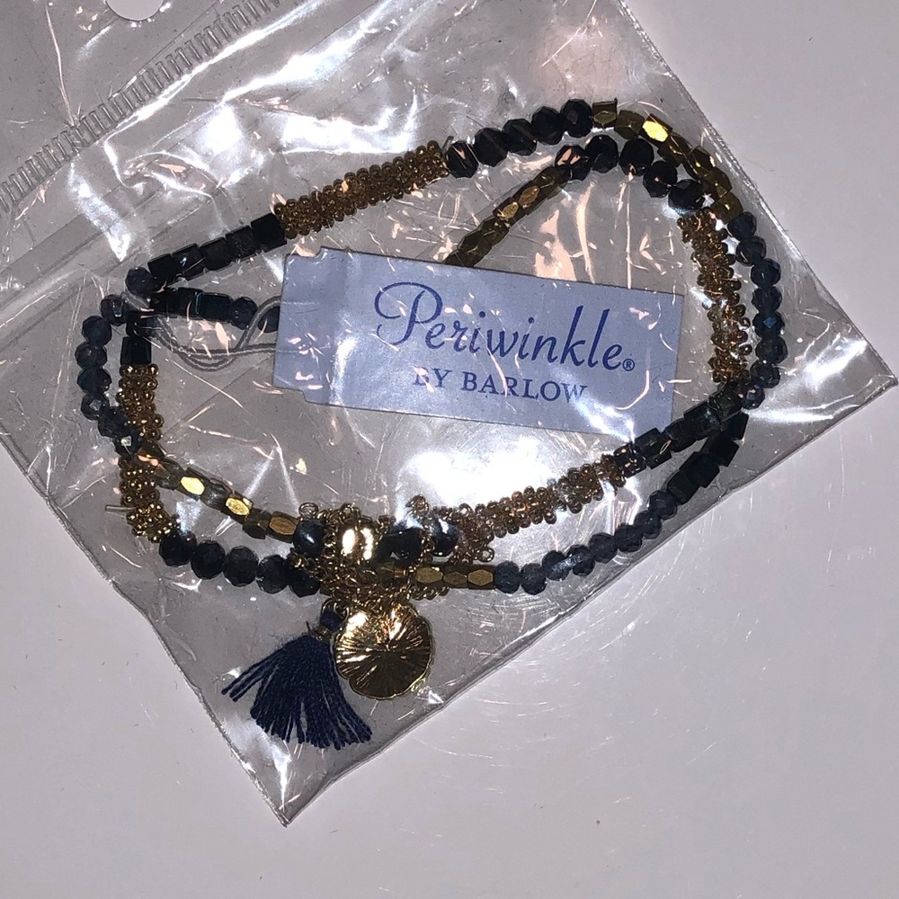 Blue and gold necklace